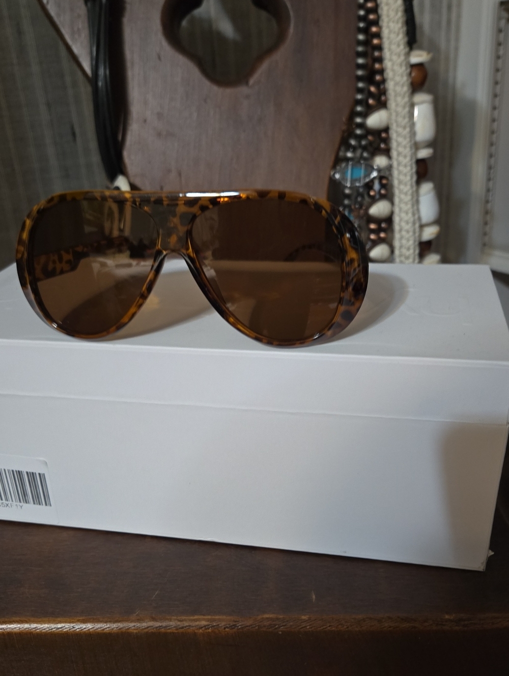 Tortoiseshell Brown Aviator Sunglasses